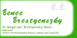 bence brestyenszky business card